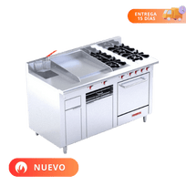 Coriat Estufa Múltiple con Parrilla 4 Quemadores Plancha 2 Quemadores Freidora Gratinado