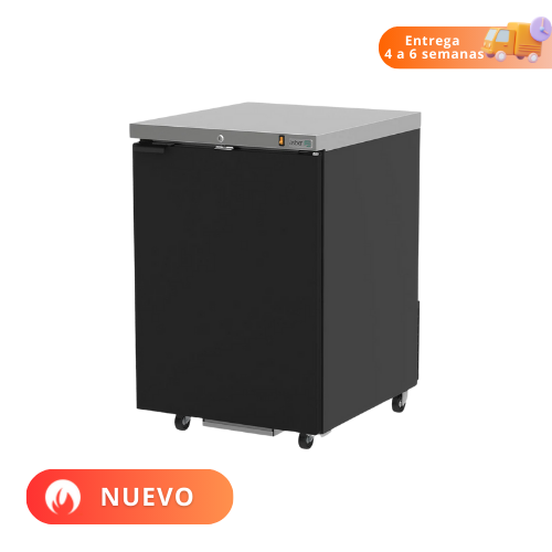 Asber Refrigerador Contrabarra Vinil Negro 1 Puerta Solida 8.9 Pies3 ABBC-23 HC Nuevo