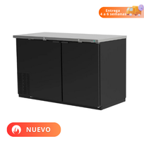 Asber Refrigerador Contrabarra Vinil Negro 2 Puertas Solidas 14.3 Pies3 ABBC-58 HC Nuevo
