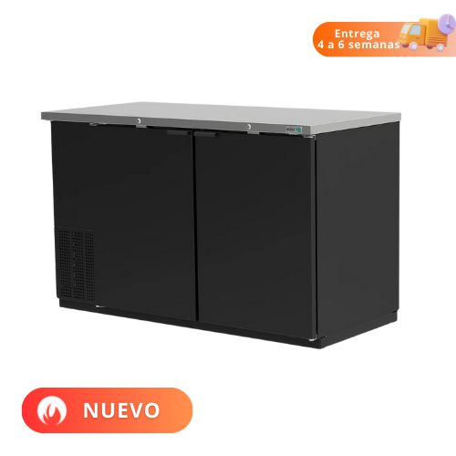 Asber Refrigerador Contrabarra Vinil Negro 2 Puertas Solidas 14.3 Pies3 ABBC-58 HC Nuevo