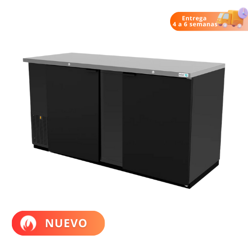 Asber Refrigerador Contrabarra Vinil Negro 2 Puertas Solidas 26.3 Pies3 ABBC-68 HC Nuevo