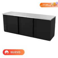 Asber Refrigerador Contrabarra Vinil Negro 3 Puertas Solidas 26.4 Pies3 ABBC-94 HC Nuevo
