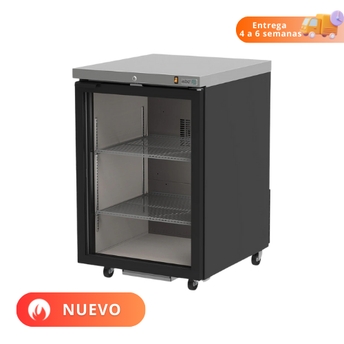 Asber Refrigerador Contrabarra Vinil Negro 1 Puerta de Cristal 8.9 Pies3 ABBC-23G HC Nuevo