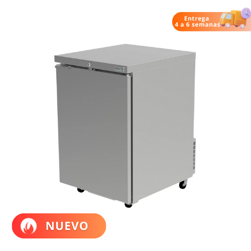 Asber Refrigerador Contrabarra Acero Inoxidable 1 puerta Solida 8.9 Pies3 ABBC-23-S HC Nuevo