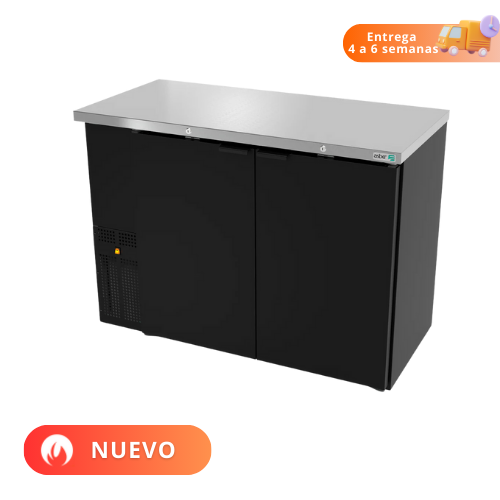 Asber Refrigerador Contrabarra Vinil Negro 2 Puertas ABBC-24-48 HC Nuevo