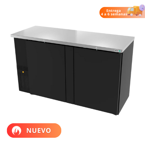 Asber Refrigerador de Contrabarra  Vinil Negro  Puertas Solidas  ABBC-24-60 HC Nuevo