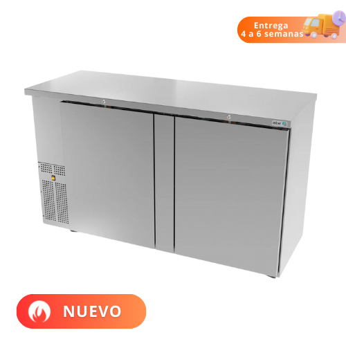 Asber Refrigerador de Contrabarra 2 Puertas Solidas ABBC-24-60-S HC Nuevo