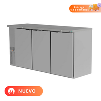 Asber Refrigerador de Contrabarra 3 Puertas ABBC-24-72-S HC Nuevo