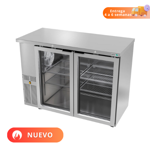 Asber Refrigerador de Contrabarra 48" en Acero Inoxidable Slim Line ABBC-24-48-SG HC Nuevo