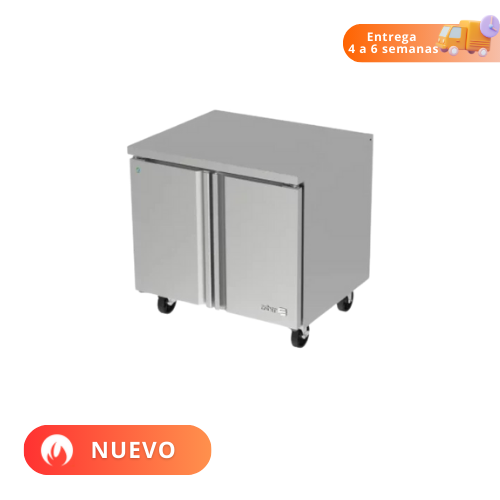 Asber Mesa Refrigerada Bajo Mostrador 2 Puertas Solidas 9.8 Pies. AUTR-36 HC Nuevo.