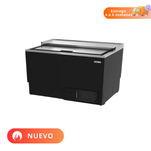 Asber Congelador Glass Froster en Vinil Negro Puerta Solida AGF-36 HC Nuevo