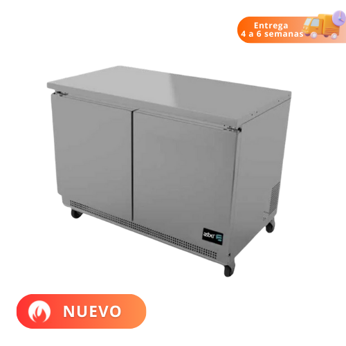 Asber Mesa Refrigerada Bajo Mostrador 2 Puertas Solidas 11.8 Pies Acero AUTR-48 HC Nuevo