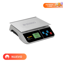 Rhino Báscula Cocina Porciones Recargable Acero Inoxidable 10 kg con puerto USB BAPO-10X