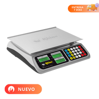 Rhino Báscula Mostrador Recargable Acero Inoxidable 40 kg BAR-8 