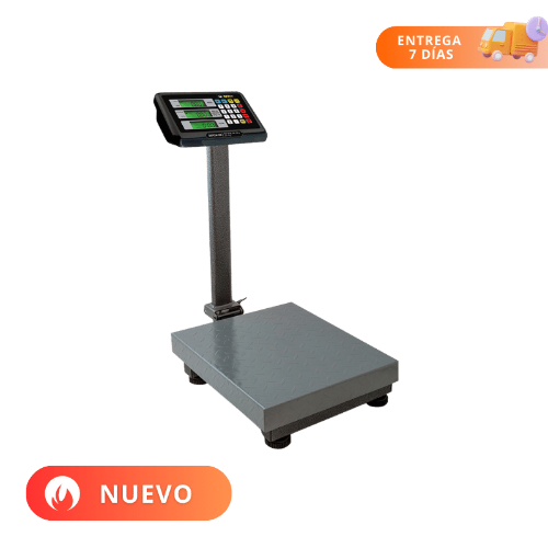 Rhino Báscula Plataforma Recargable Indicador Inoxidable 100 kg BAPCA-100