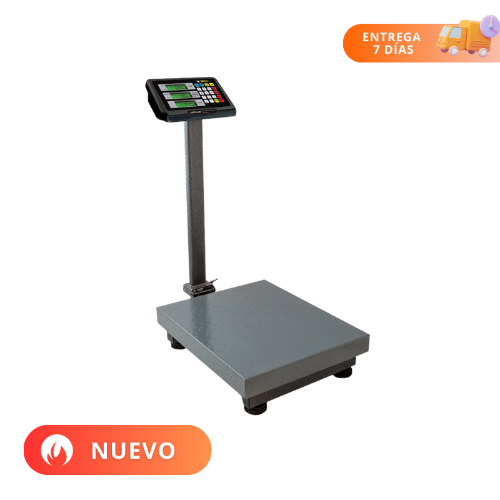 Rhino Báscula Plataforma Recargable Indicador Inoxidable 200 kg BAPCA-200