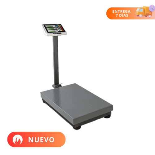 Rhino Báscula Plataforma Recargable Indicador Inoxidable 500 kg BAPCA-500
