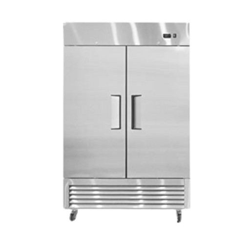 Sobrinox Refrigerador vertical 2 puertas solidas 43.1 pies de capacidad RVC-49-2S
