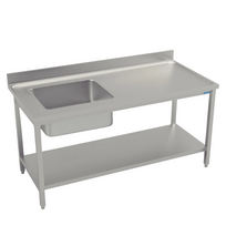 Tramontina Mesa de Acero Inoxidable con Lavabo a la Izquierda 68727715 Nuevo