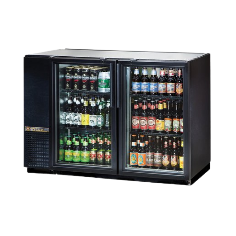 True Refrigerador Contra Barra 2 Puertas de Cristal TBB-24GAL-48G-S-HC-LD
