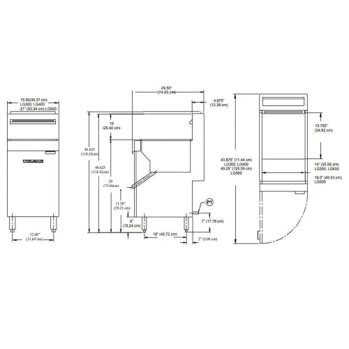 Vulcan Freidora a Gas 18 kg LG-300 Nuevo