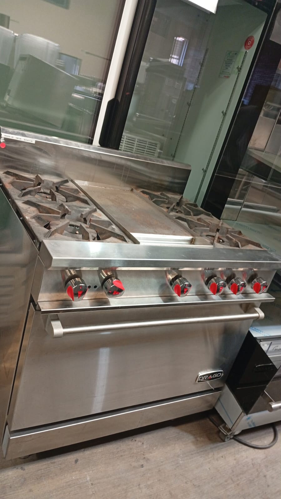 Drago Estufa 4 Quemadores, Horno y Plancha CG-41P Seminuevo