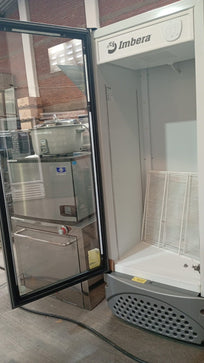 Imbera Refrigerador Vertical 1 Puerta Cristal Luz Led 25 pies VR25 D 115V Seminuevo