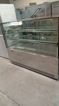 Migsa Vitrina Exhibidora De Cristal Recto 580 lt GN-1500R2 110V Seminuevo