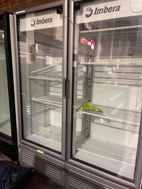 Imbera Refrigerador Vertical 2 Puertas Cristal Luz Led 42 Pies G342 2P 115V Seminuevo
