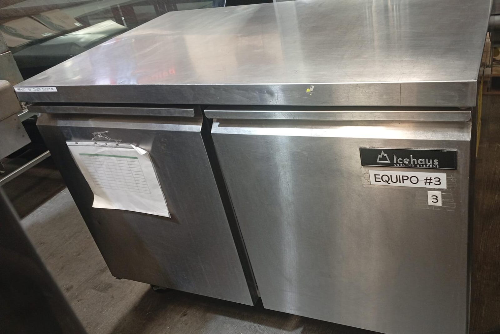 Icehaus Refrigerador Bajo Barra 2 Puertas 11 Pies RBB-2P-SS-01 Seminuevo