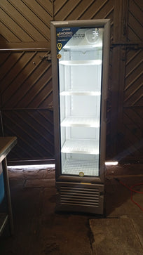 Imbera Refrigerador Vertical 1 Puerta Cristal Luz Led 8 Pies VR08 115V Seminuevo