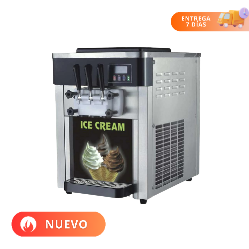 Migsa Máquina de helado suave de mesa de 2 sabores BQL-818BT